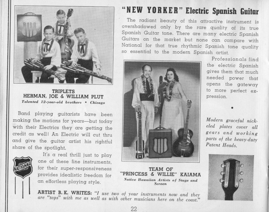 National 1940 catalogue New Yorker Lap steel