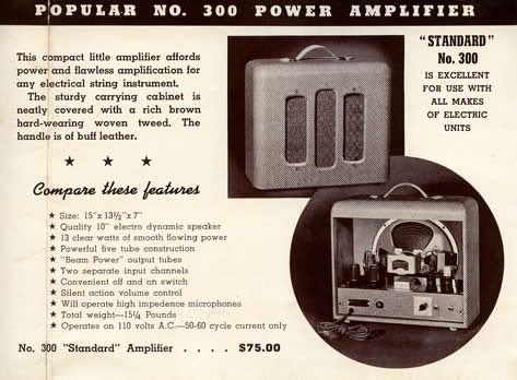 1941 catalogue No 300 'Standard' amp page