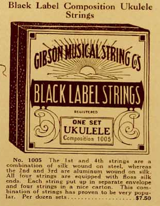 Gibson Brand Steel Ukulele Strings with loop ends